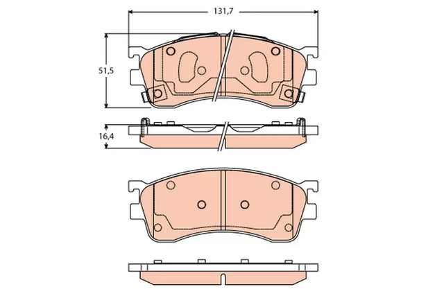 Brake Pad Set, Disc Brake GDB3304 - TRW