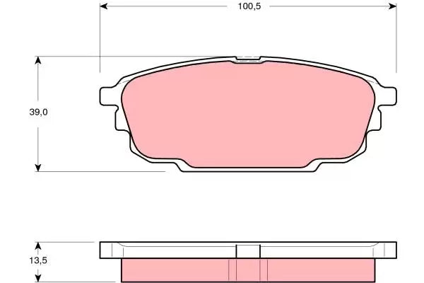 Brake Pad Set, Disc Brake GDB3305 - TRW