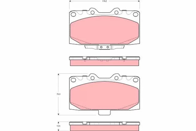 Brake Pad Set, Disc Brake GDB3307 - TRW