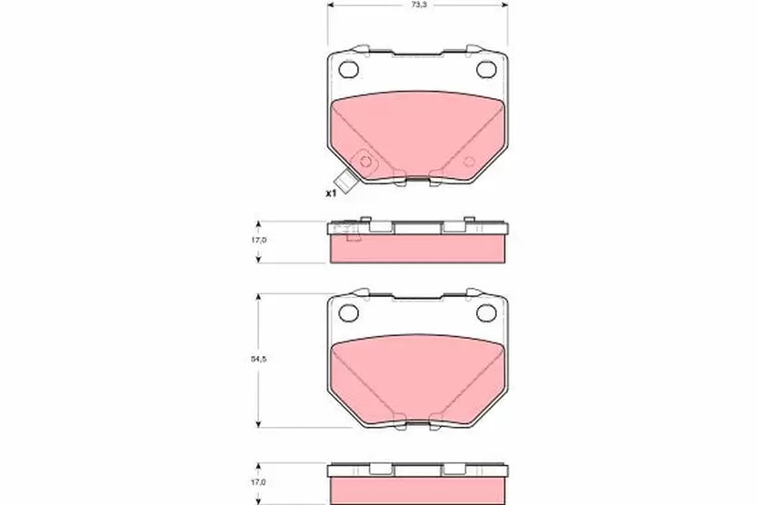 Brake Pad Set, Disc Brake GDB3308 - TRW
