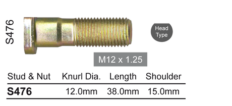 Wheel Stud S476 - Nice Products | Universal Auto Spares