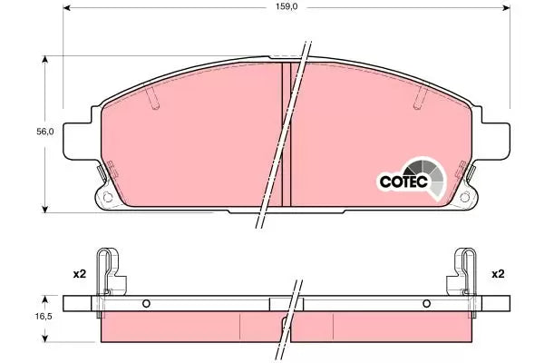 Brake Pad Set, Disc Brake GDB3312 - TRW