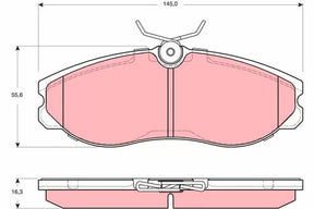 Brake Pad Set, Disc Brake GDB331 - TRW