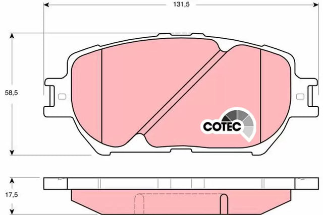 Brake Pad Set, Disc Brake GDB3314 - TRW