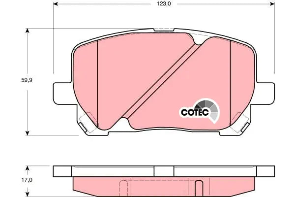 Brake Pad Set, Disc Brake GDB3315 - TRW