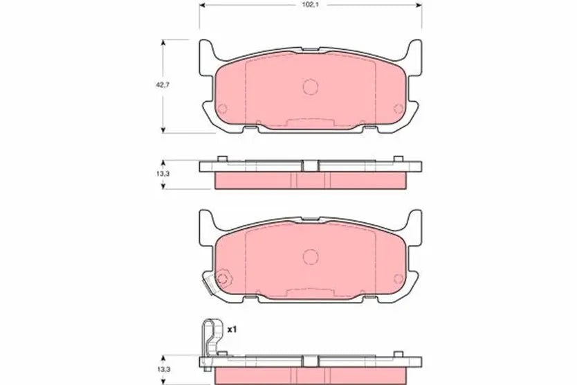 Brake Pad Set, Disc Brake GDB3318 - TRW