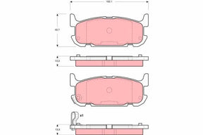 Brake Pad Set, Disc Brake GDB3318 - TRW