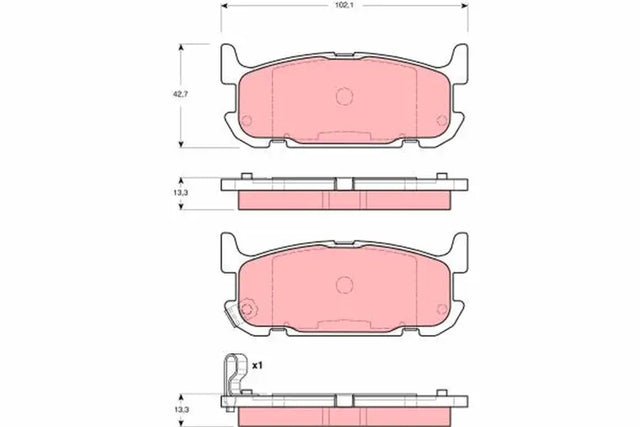 Brake Pad Set, Disc Brake GDB3318 - TRW