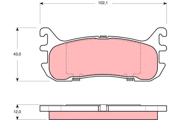 Brake Pad Set, Disc Brake GDB3319 - TRW
