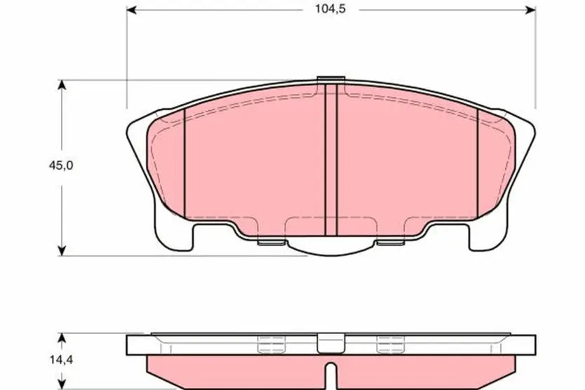 Brake Pad Set, Disc Brake GDB3320 - TRW
