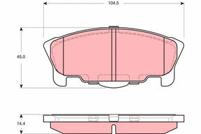 Brake Pad Set, Disc Brake GDB3320 - TRW