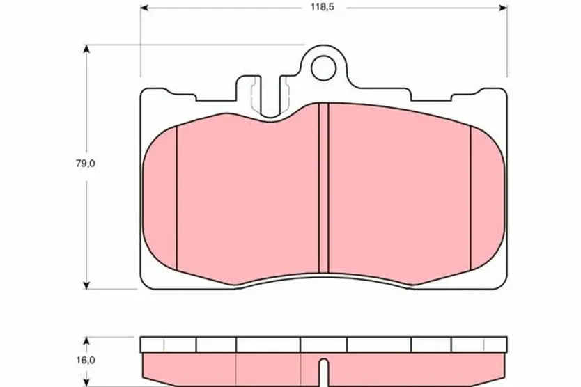 Brake Pad Set, Disc Brake GDB3322 - TRW