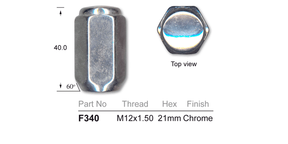 Chrome Nut F340 - Nice Products | Universal Auto Spares
