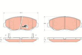 Brake Pad Set, Disc Brake GDB3325 - TRW
