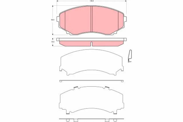 Brake Pad Set, Disc Brake GDB3326 - TRW