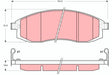 Brake Pad Set, Disc Brake GDB332 - TRW