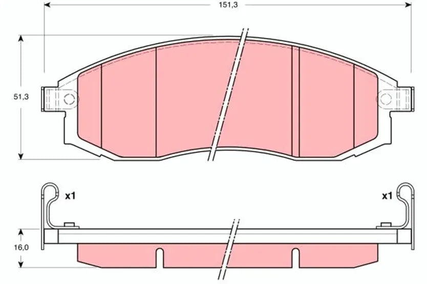 Brake Pad Set, Disc Brake GDB332 - TRW