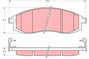 Brake Pad Set, Disc Brake GDB3327 - TRW