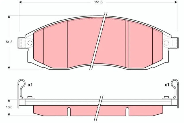 Brake Pad Set, Disc Brake GDB3327 - TRW