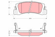 Brake Pad Set, Disc Brake GDB3329 - TRW
