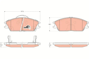 Brake Pad Set, Disc Brake GDB3331DT - TRW