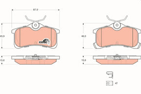 Brake Pad Set, Disc Brake GDB3334 - TRW