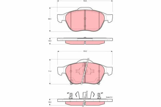 Brake Pad Set, Disc Brake GDB3335 - TRW