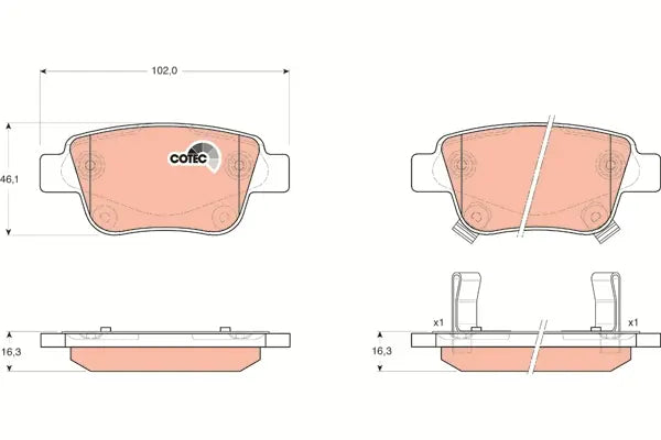 Brake Pad Set, Disc Brake GDB3337DT - TRW