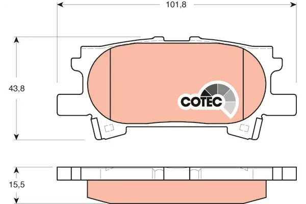 Brake Pad Set, Disc Brake GDB3339 - TRW