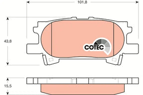 Brake Pad Set, Disc Brake GDB3339DT - TRW