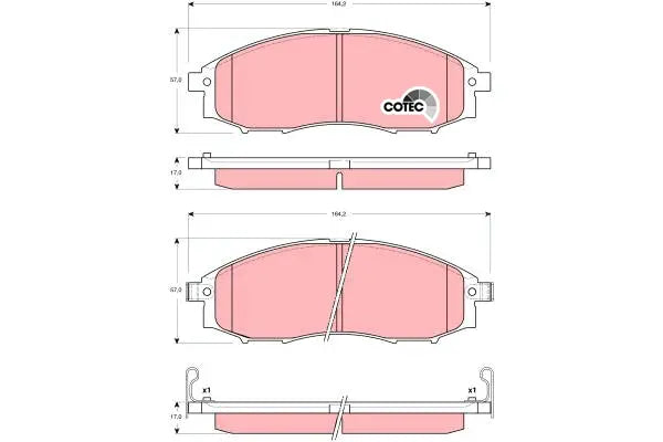 Brake Pad Set, Disc Brake GDB3340 - TRW