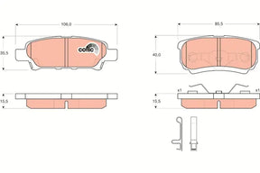 Brake Pad Set, Disc Brake GDB3341 - TRW