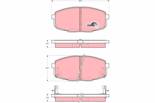 Brake Pad Set, Disc Brake GDB3342 - TRW