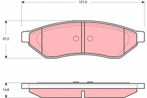 Brake Pad Set, Disc Brake GDB3346 - TRW