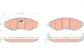 Brake Pad Set, Disc Brake GDB3347 - TRW