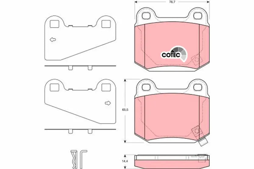 Brake Pad Set, Disc Brake GDB3350 - TRW