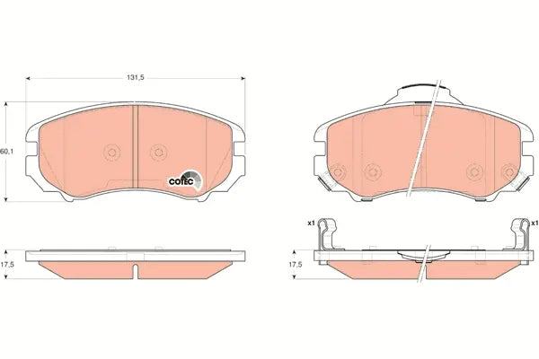 Brake Pad Set, Disc Brake GDB3352 - TRW