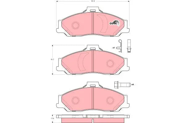 Brake Pad Set, Disc Brake GDB3353 - TRW