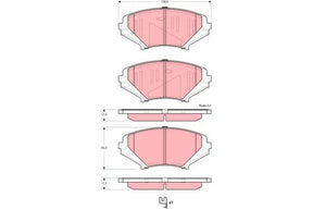 Brake Pad Set, Disc Brake GDB3356 - TRW