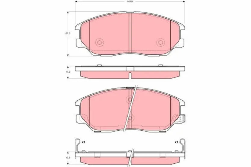 Brake Pad Set, Disc Brake GDB3360 - TRW