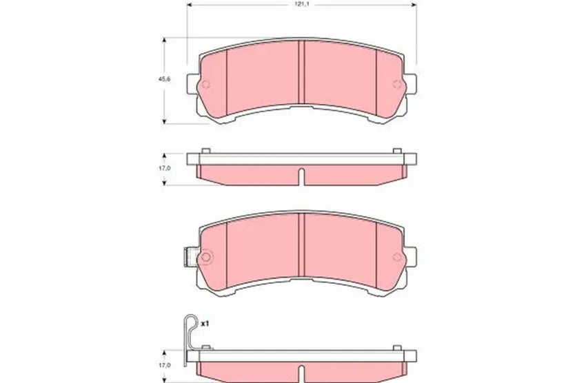 Brake Pad Set, Disc Brake GDB3362 - TRW