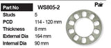 Wheel Spacer (2) WS805-2 - Nice Products | Universal Auto Spares