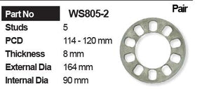 Wheel Spacer (2) WS805-2 - Nice Products | Universal Auto Spares