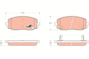 Brake Pad Set, Disc Brake GDB3369 - TRW