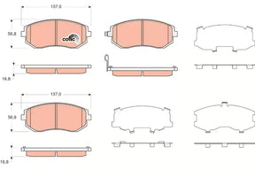 Brake Pad Set, Disc Brake GDB3371DT - TRW