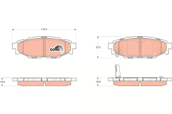 Brake Pad Set, Disc Brake GDB3373 - TRW