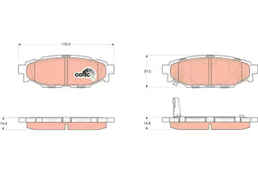 Brake Pad Set, Disc Brake GDB3373 - TRW