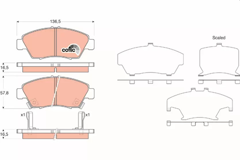 Brake Pad Set, Disc Brake GDB337 - TRW