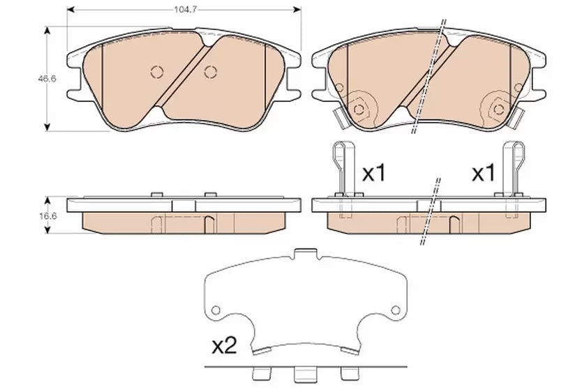 Brake Pad Set, Disc Brake GDB3377 - TRW