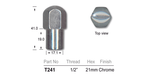 Chrome Nut T241 - Nice Products | Universal Auto Spares